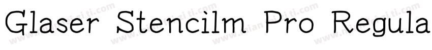 Glaser Stencilm Pro Regular字体转换